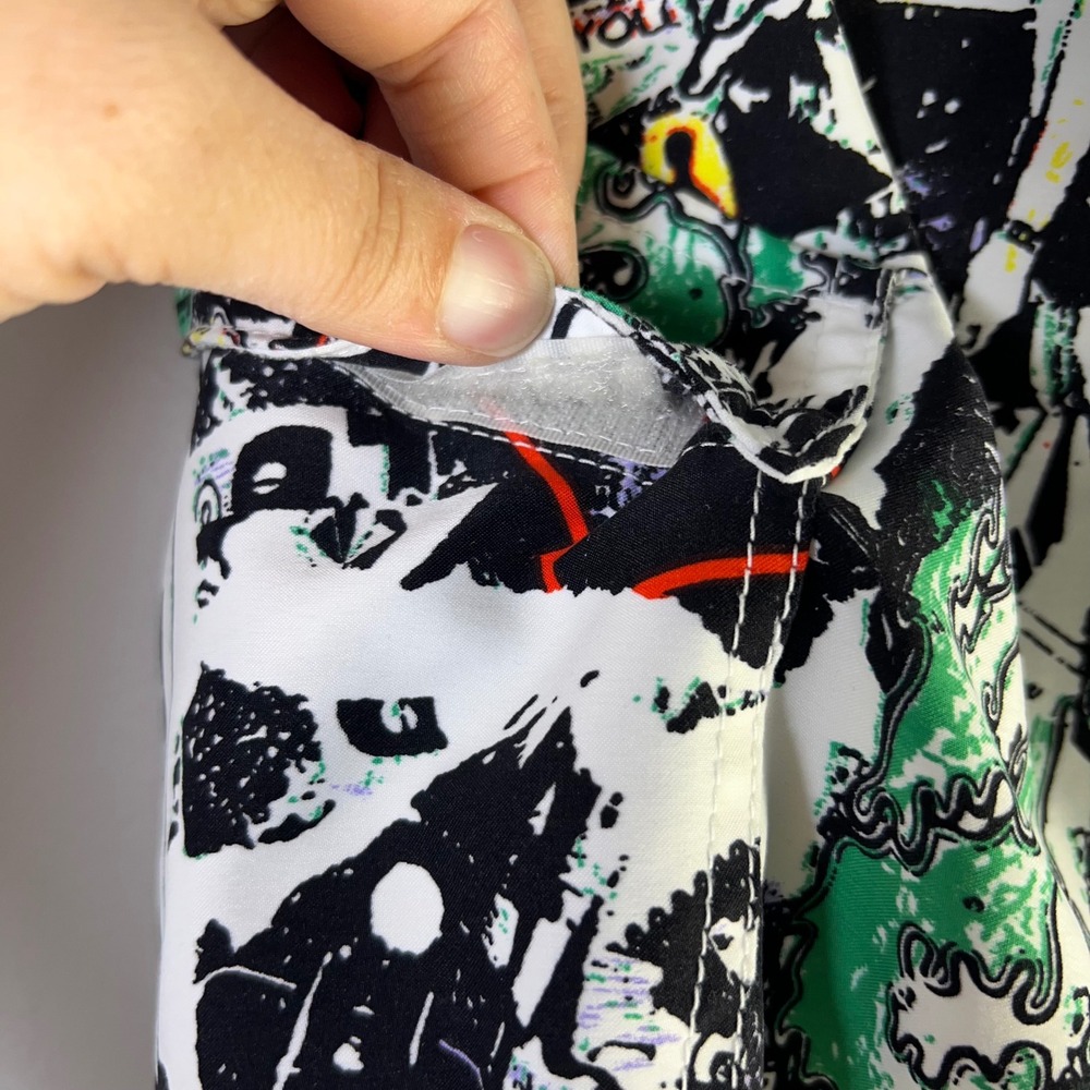 Volcom ModTech Mens Sz 33 Boardshorts Graffiti Print Swim Trunks Colorful Beach - Picture 6 of 16